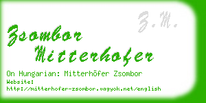 zsombor mitterhofer business card